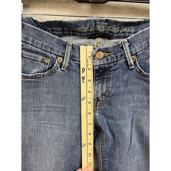 Levi’s The Original Jeans Juniors 9 424 Straight Leg Medium Wash Low Rise Y2K - Picture 4 of 8